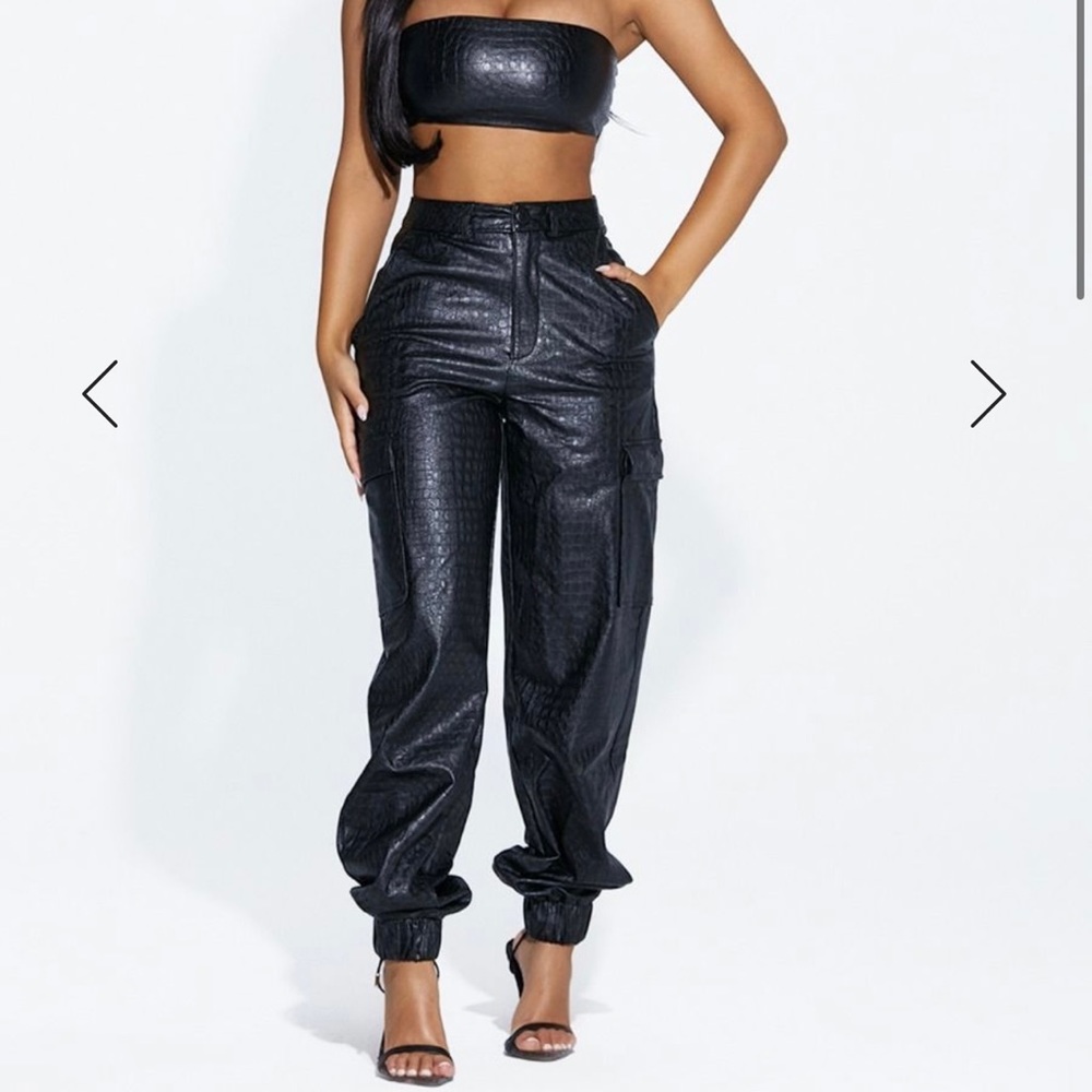 Brand new crocodile black joggers naked wardrobe
